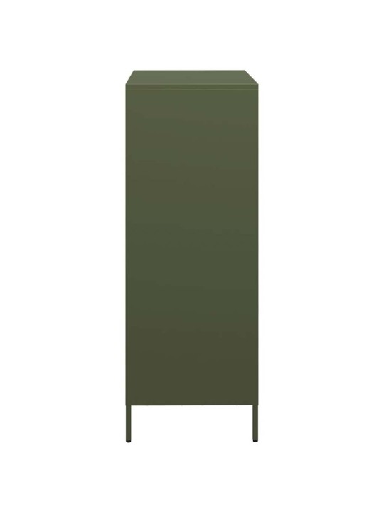 Highboard oliivinvihreä 39x35x103,5 cm teräs