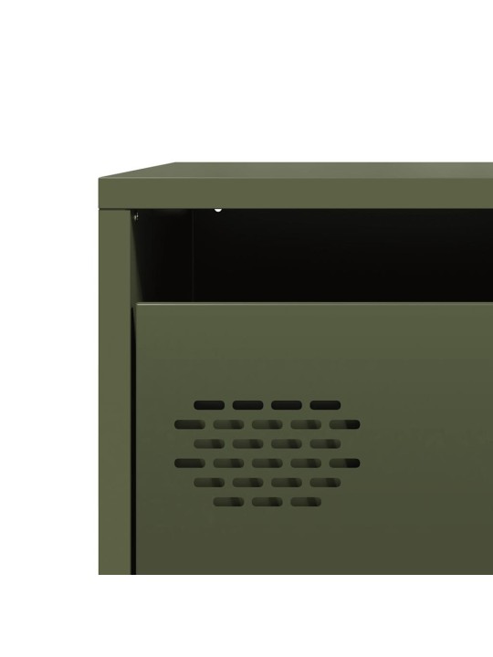 Highboard oliivinvihreä 39x35x103,5 cm teräs