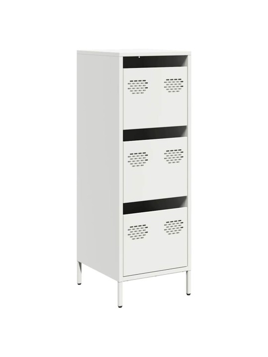 Highboard valkoinen 39x35x103,5 cm teräs