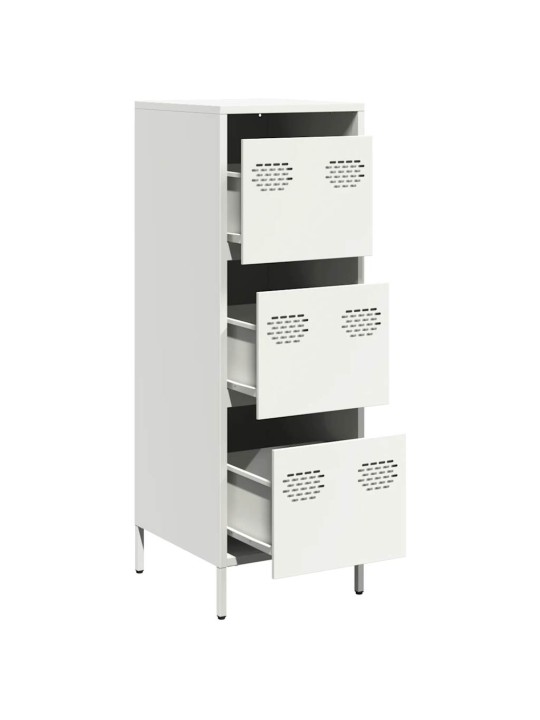 Highboard valkoinen 39x35x103,5 cm teräs