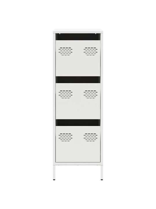 Highboard valkoinen 39x35x103,5 cm teräs