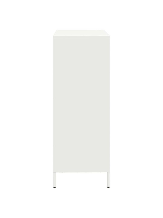 Highboard valkoinen 39x35x103,5 cm teräs