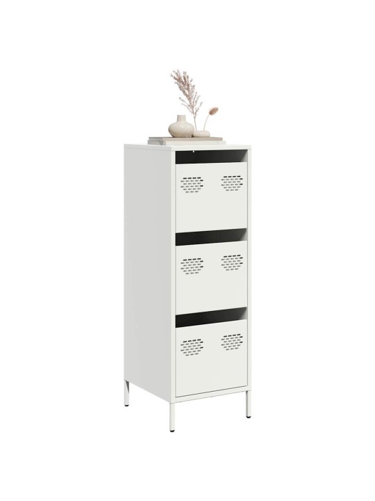 Highboard valkoinen 39x35x103,5 cm teräs