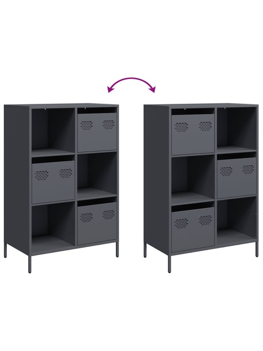 Highboard antrasiitti 68x39x103,5 cm teräs