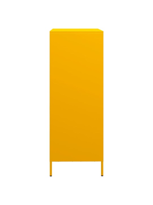 Highboard sinapinkeltainen 68x39x103,5 cm teräs