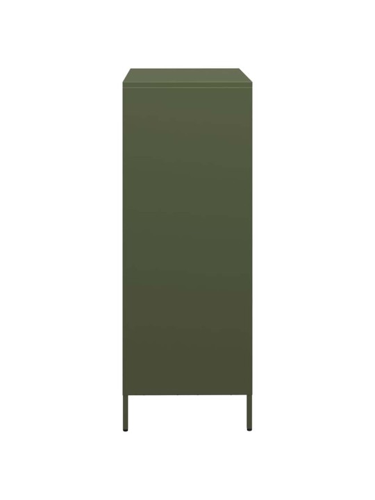 Highboard oliivinvihreä 68x39x103,5 cm teräs
