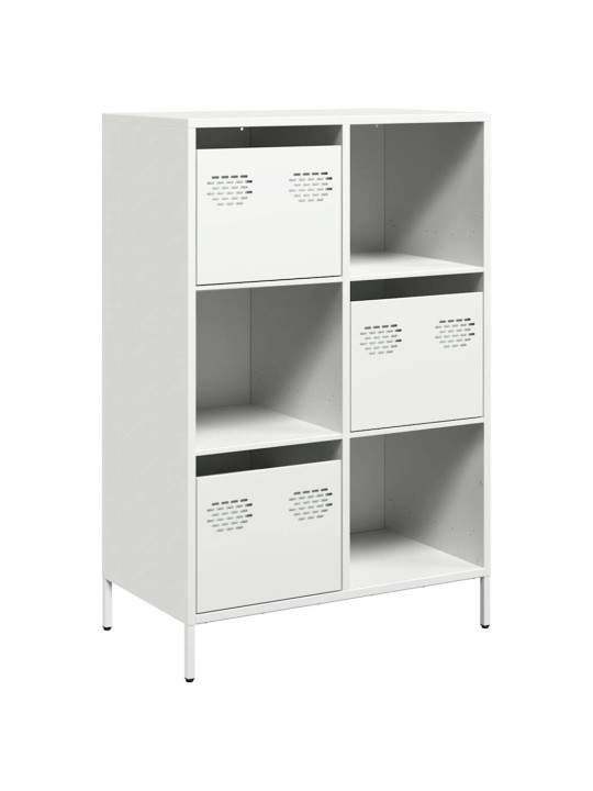 Highboard valkoinen 68x39x103,5 cm teräs