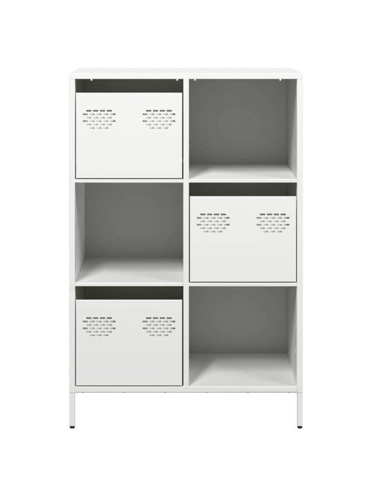 Highboard valkoinen 68x39x103,5 cm teräs