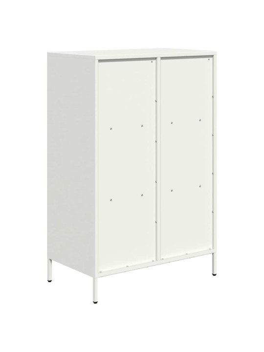 Highboard valkoinen 68x39x103,5 cm teräs