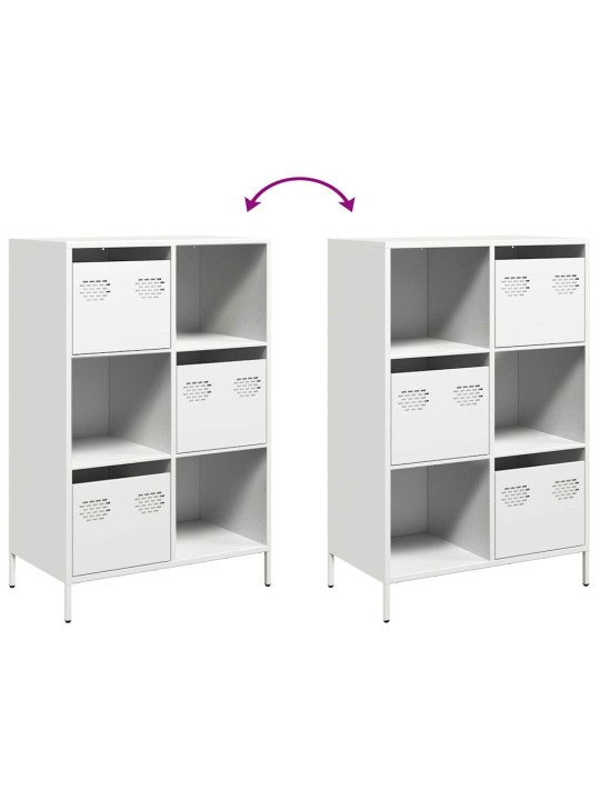 Highboard valkoinen 68x39x103,5 cm teräs