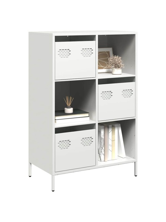 Highboard valkoinen 68x39x103,5 cm teräs