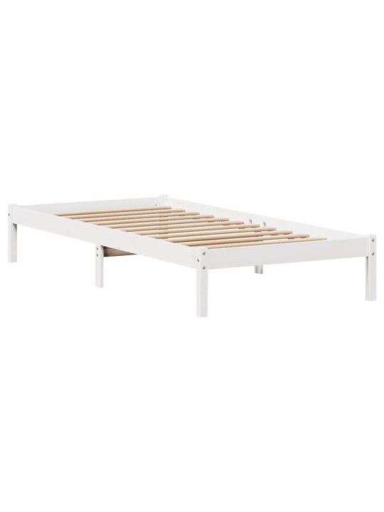 Sängynrunko ilman patjaa päädyllä 75x190 cm täysi mänty