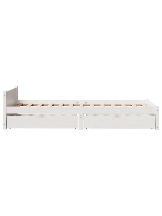 Sängynrunko ilman patjaa päädyllä 75x190 cm täysi mänty