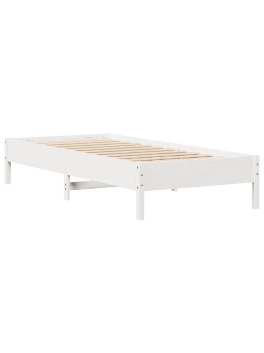 Sängynrunko ilman patjaa päädyllä 75x190 cm täysi mänty