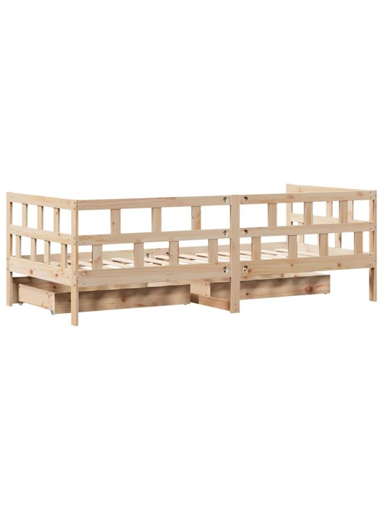Vuodesohva laatikoilla 90x190 cm täysi mänty