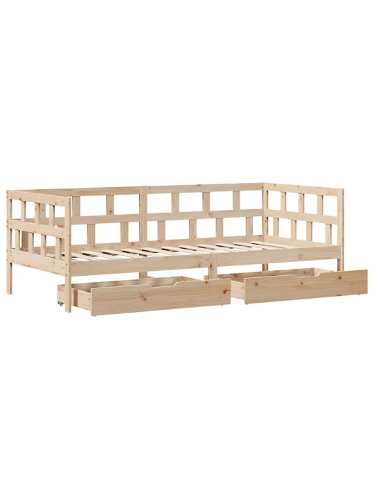 Vuodesohva laatikoilla 90x190 cm täysi mänty
