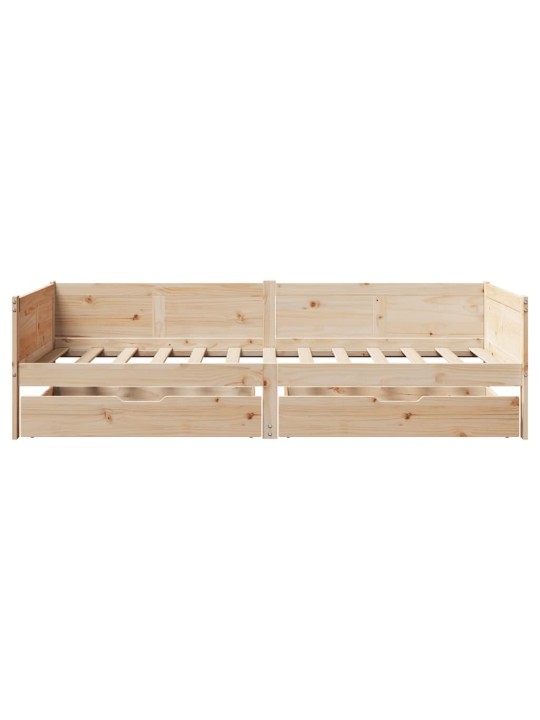 Vuodesohva laatikoilla 80x200 cm täysi mänty