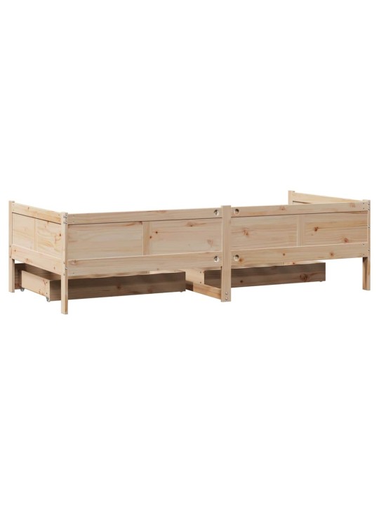 Vuodesohva laatikoilla 80x200 cm täysi mänty