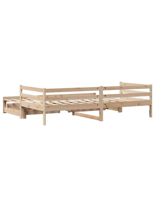 Vuodesohva laatikoilla 90x200 cm täysi mänty