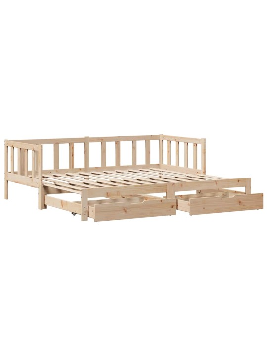 Vuodesohva rullilla ja laatikoilla ei patjaa 80x200 cm