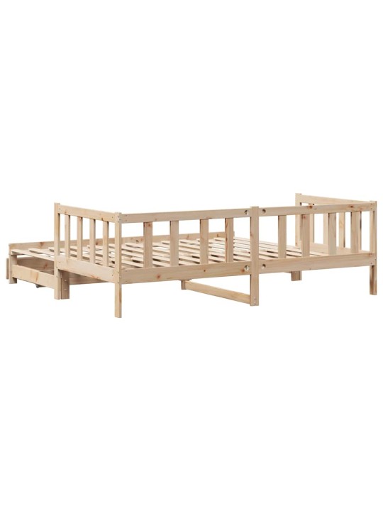 Vuodesohva rullilla ja laatikoilla ei patjaa 90x190 cm