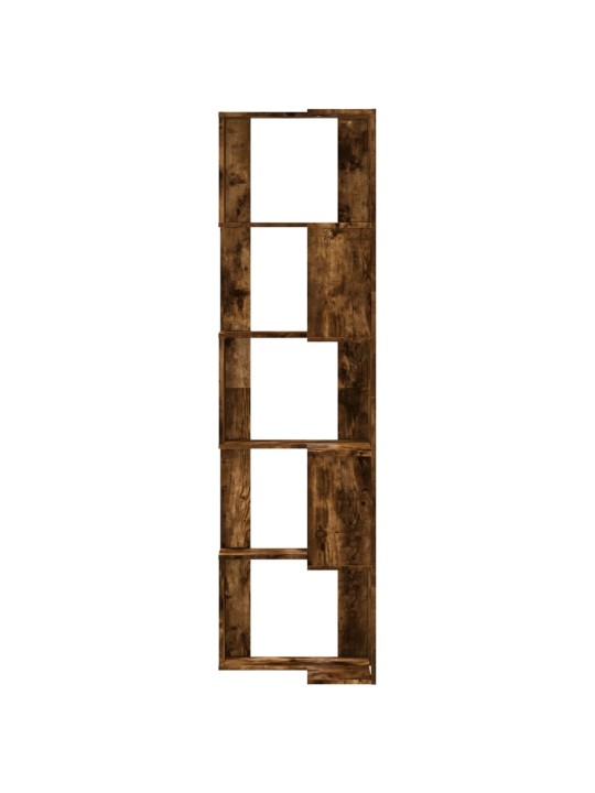 Kulmakirjahylly 5 tasoa savutammi 50x50x179 cm tekninen puu