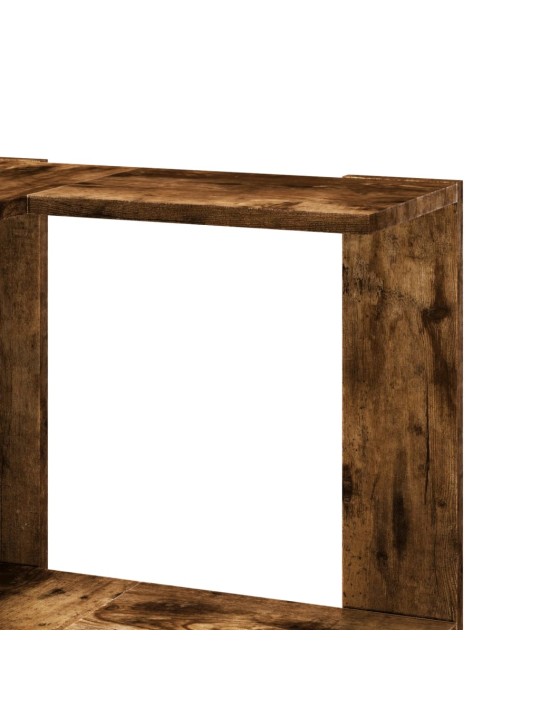 Kulmakirjahylly 5 tasoa savutammi 50x50x179 cm tekninen puu