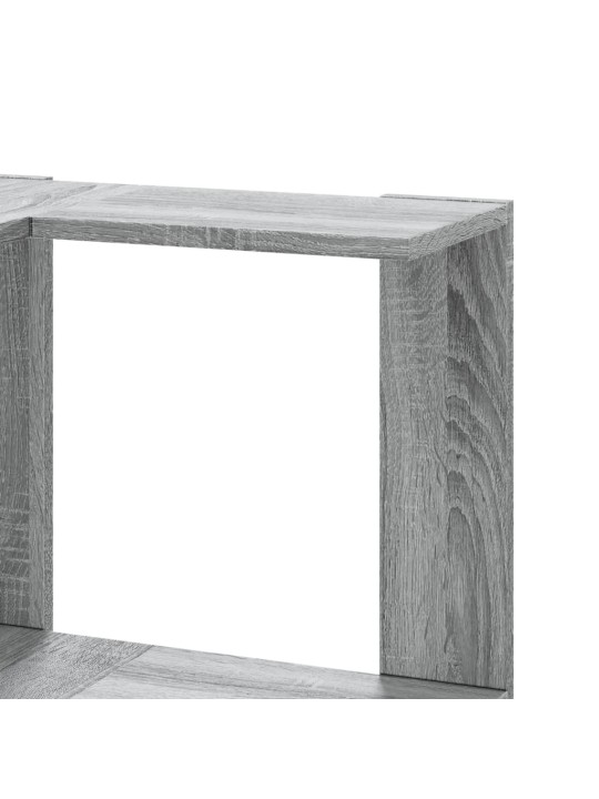 Kulmakirjahylly 5 tasoa harmaa sonoma 50x50x179 cm tekninen puu