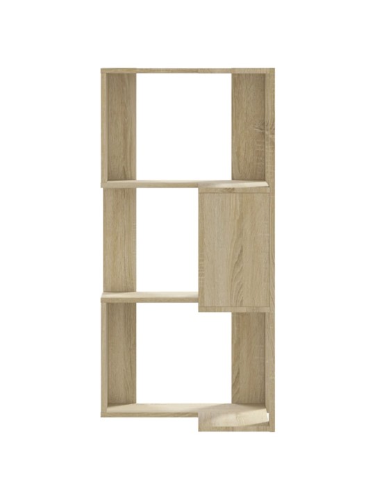 Kulmakirjahylly 3 tasoa sonoma-tammi 50x50x102 cm tekninen puu