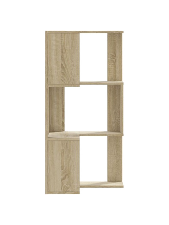 Kulmakirjahylly 3 tasoa sonoma-tammi 50x50x102 cm tekninen puu