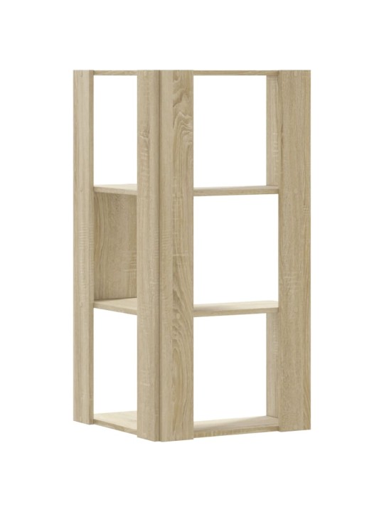 Kulmakirjahylly 3 tasoa sonoma-tammi 50x50x102 cm tekninen puu