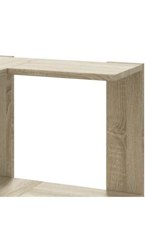 Kulmakirjahylly 3 tasoa sonoma-tammi 50x50x102 cm tekninen puu
