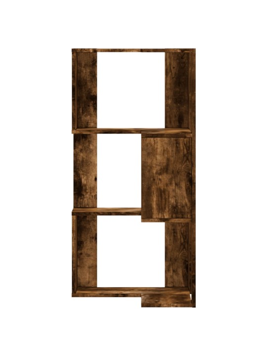 Kulmakirjahylly 3 tasoa savutammi 50x50x102 cm tekninen puu