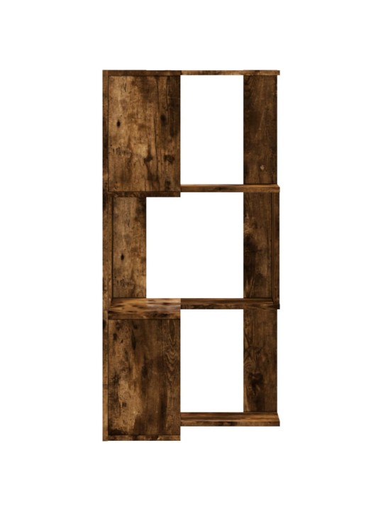Kulmakirjahylly 3 tasoa savutammi 50x50x102 cm tekninen puu