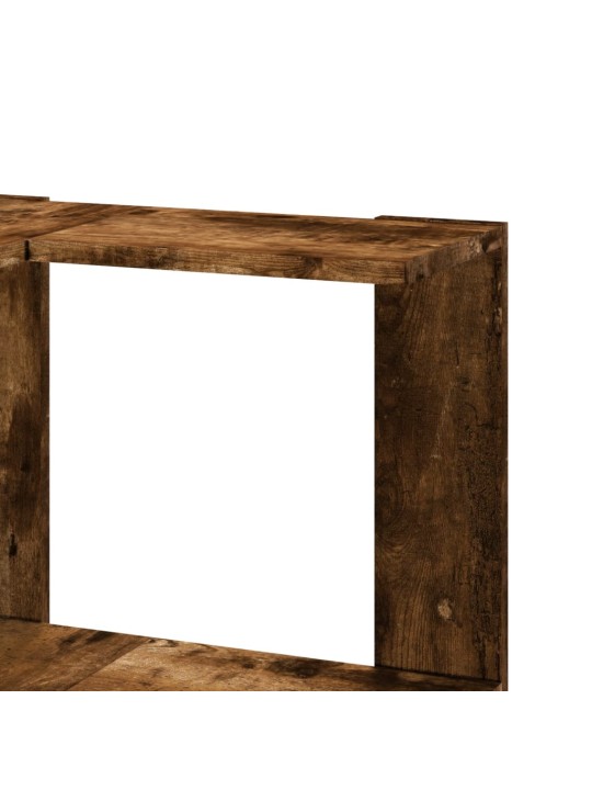 Kulmakirjahylly 3 tasoa savutammi 50x50x102 cm tekninen puu