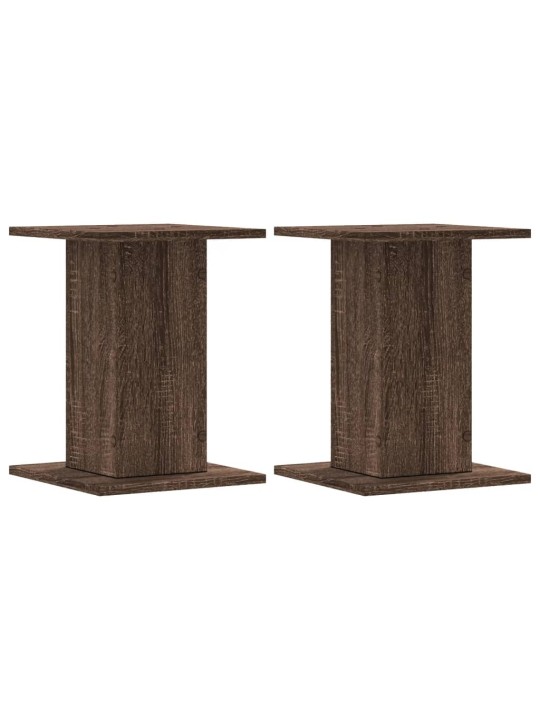 Kaiutintelineet 2 kpl ruskea tammi 30x30x40 cm tekninen puu