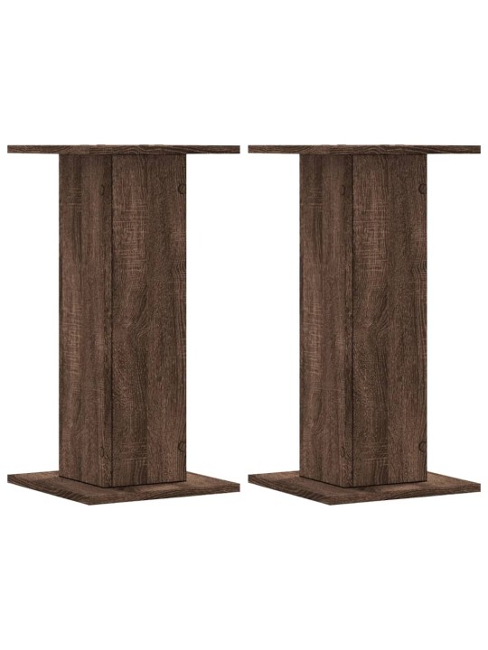 Kaiutintelineet 2 kpl ruskea tammi 30x30x60 cm tekninen puu