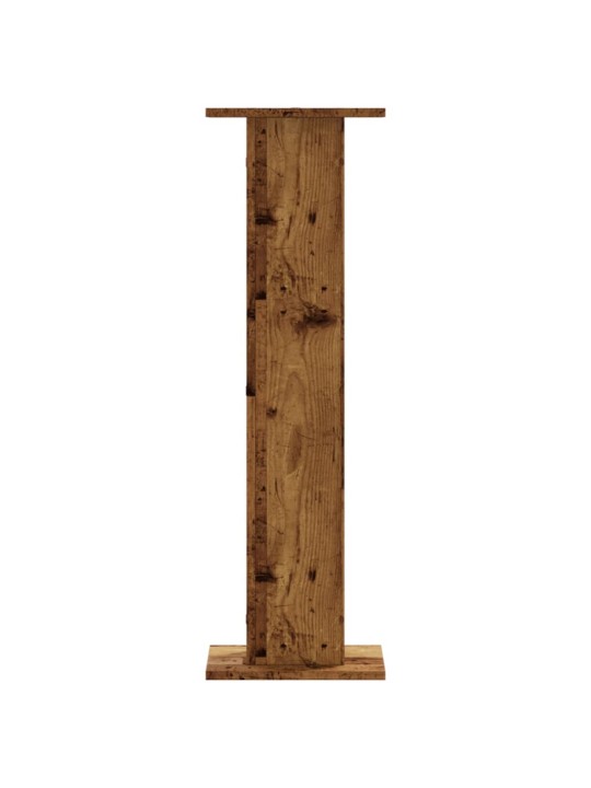 Kaiutintelineet 2 kpl vanha puu 30x30x95 cm tekninen puu