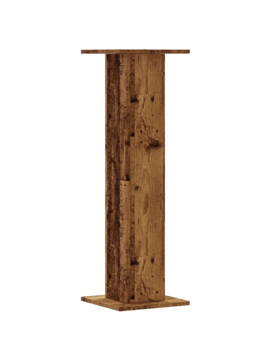 Kaiutintelineet 2 kpl vanha puu 30x30x95 cm tekninen puu