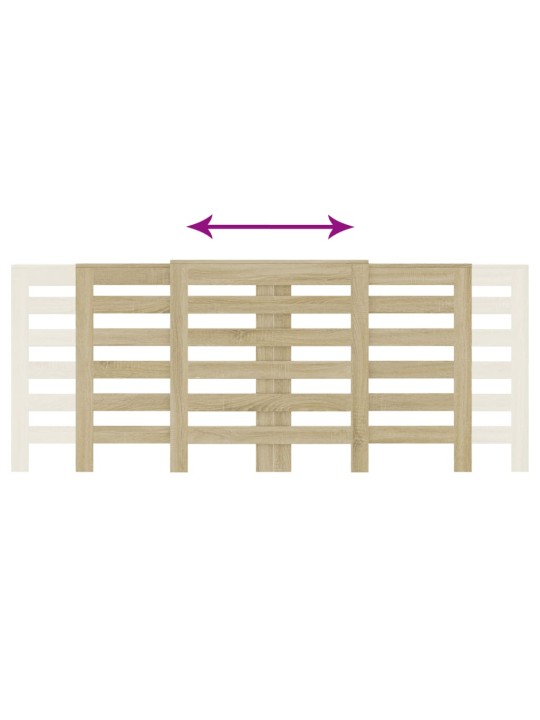 Lämpöpatterin suoja Sonoma-tammi 205x21,5x83,5 cm tekninen puu