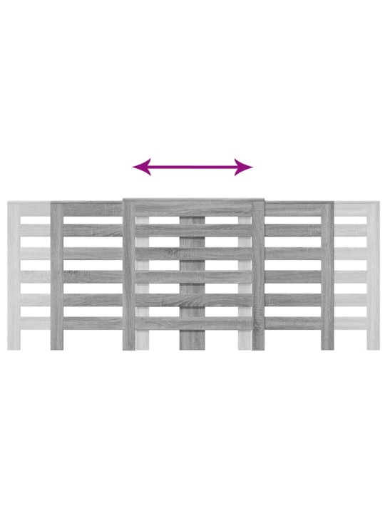 Lämpöpatterin suoja harmaa Sonoma 205x21,5x83,5 cm tekninen puu
