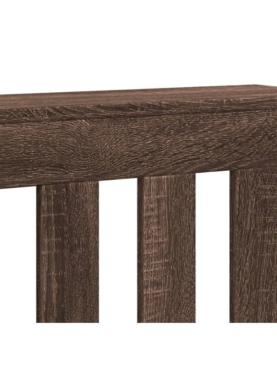 Lämpöpatterin suoja ruskea tammi 104x20x82 cm tekninen puu