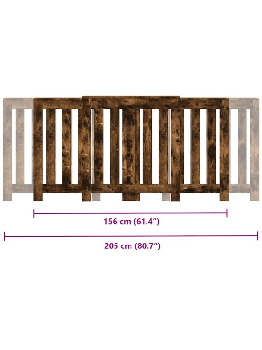 Lämpöpatterin suoja savutammi 205x21,5x83,5 cm tekninen puu