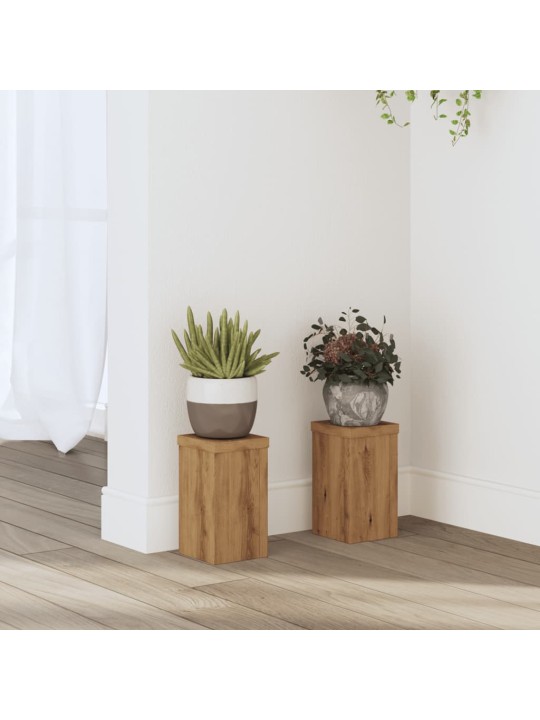Kasvitelineet 2 kpl artesaani tammi 10x10x18 cm tekninen puu