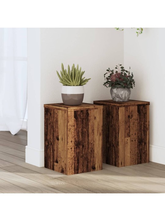 Kasvitelineet 2 kpl vanha puu 20x20x30 cm tekninen puu