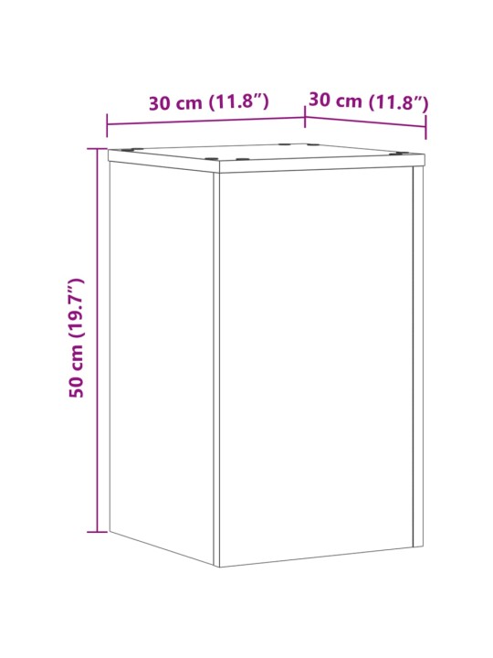 Kasvitelineet 2 kpl valkoinen 30x30x50 cm tekninen puu