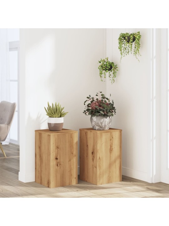Kasvitelineet 2 kpl artesaani tammi 30x30x50 cm tekninen puu
