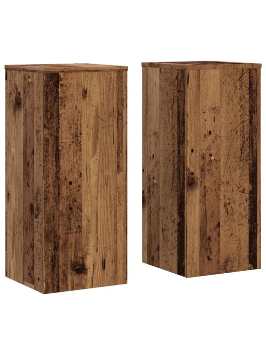 Kasvitelineet 2 kpl vanha puu 30x30x70 cm tekninen puu