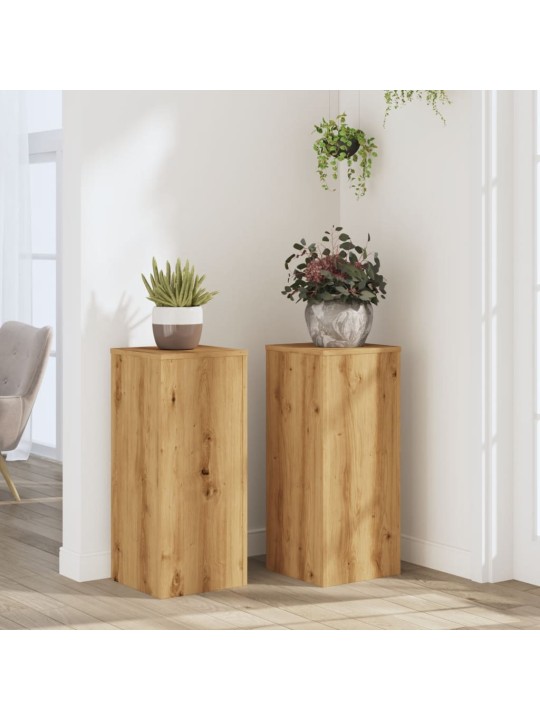 Kasvitelineet 2 kpl artesaani tammi 30x30x70 cm tekninen puu