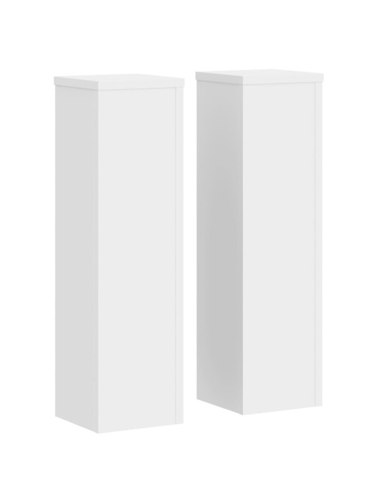 Kasvitelineet 2 kpl valkoinen 17x17x60 cm tekninen puu